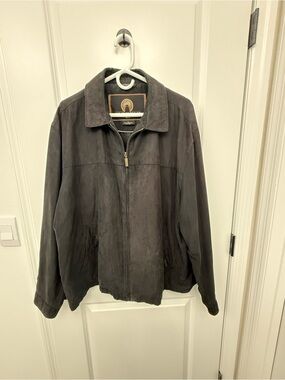 Weatherproof Black Faux Suede Zip Bomber Jacket